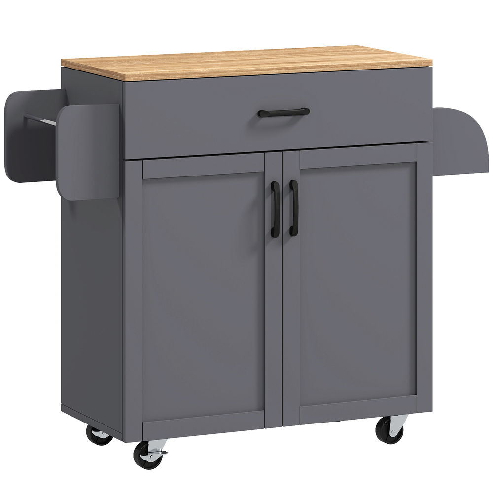 Ilha de cozinha 105x36x85 cm color gris Homcom, casa - cozinha