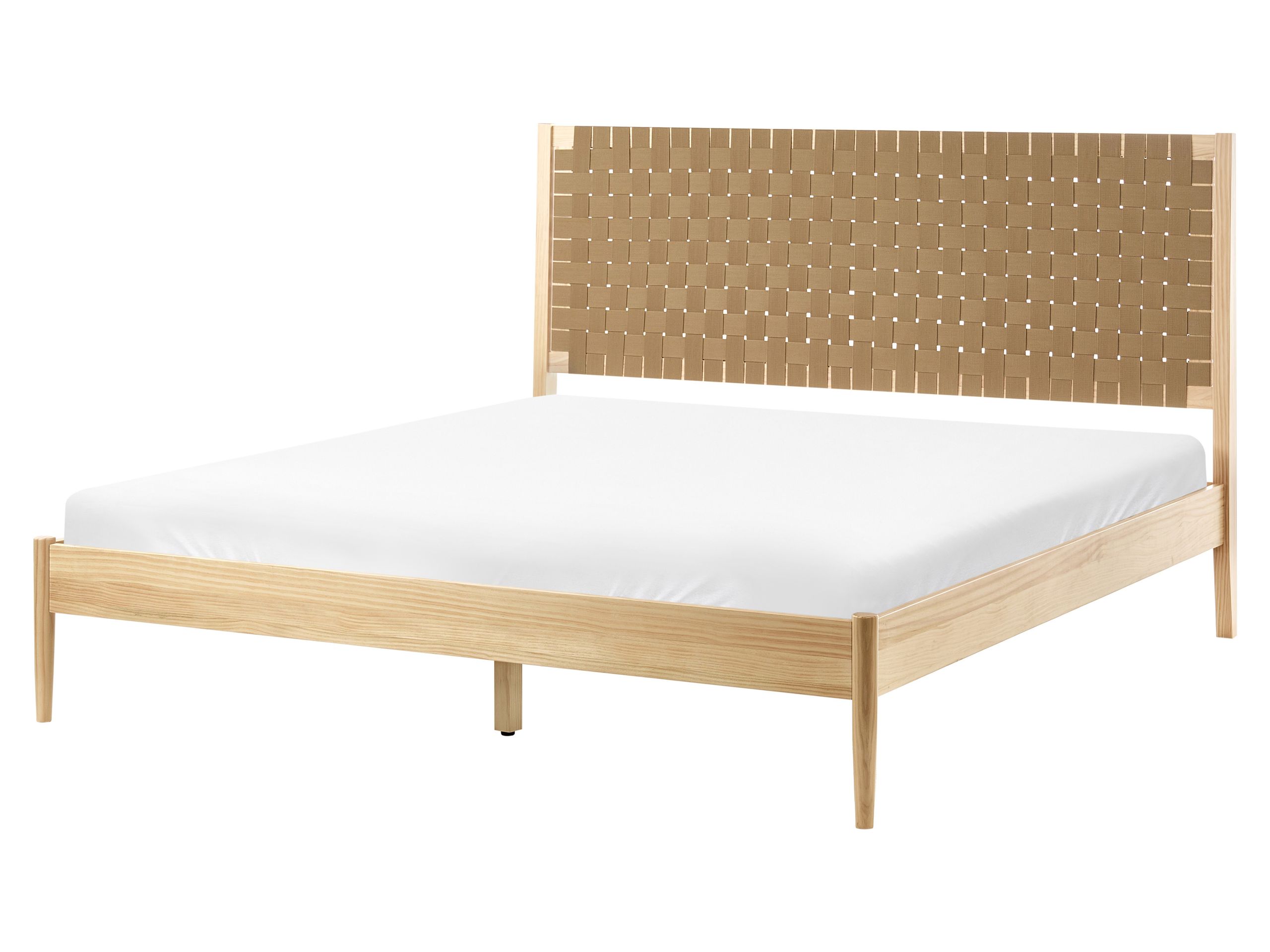 Cama madeira de pinho brunemont 160 x 200 cm castanho claro