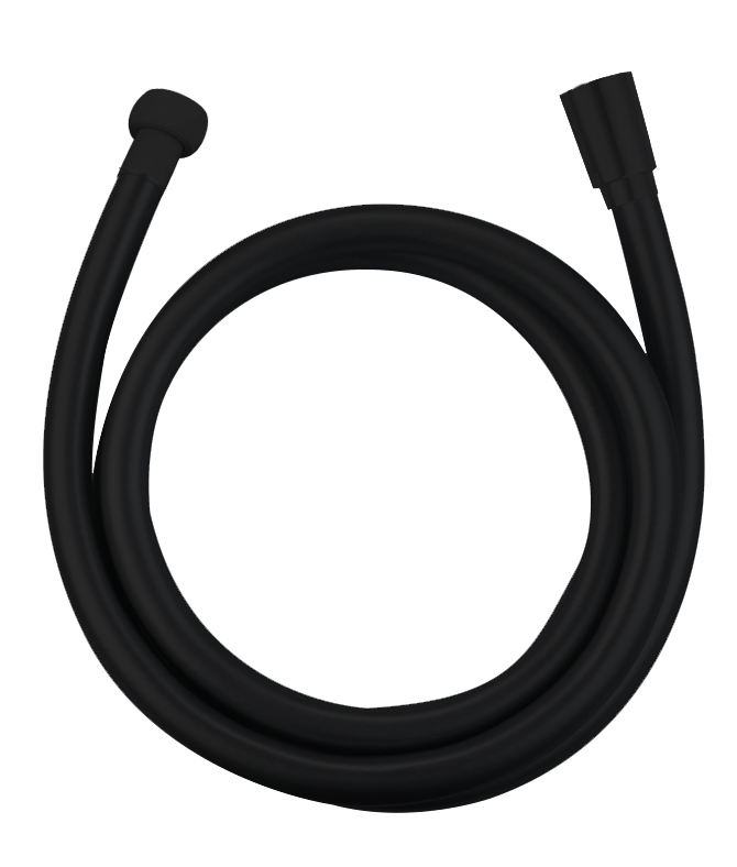 Tubo de duche PVC 150 cm cromado preto opaco
