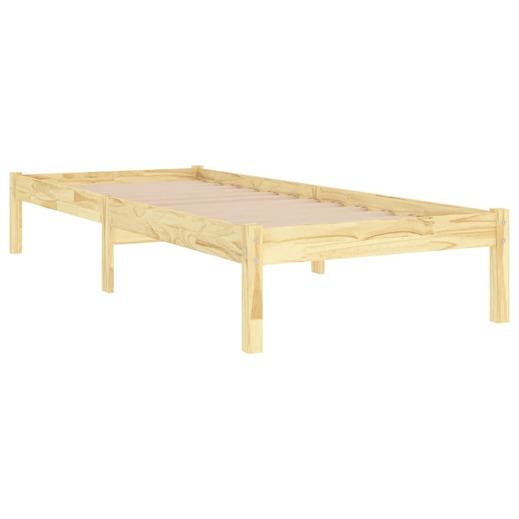 vidaXL estructura de cama individual pequeña sin colchón madera maciza