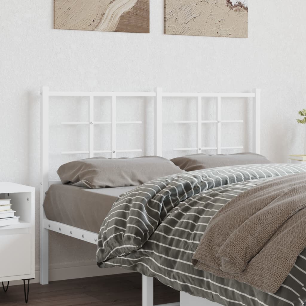 Cabeceira de cama 120 cm metal branco ptob4755