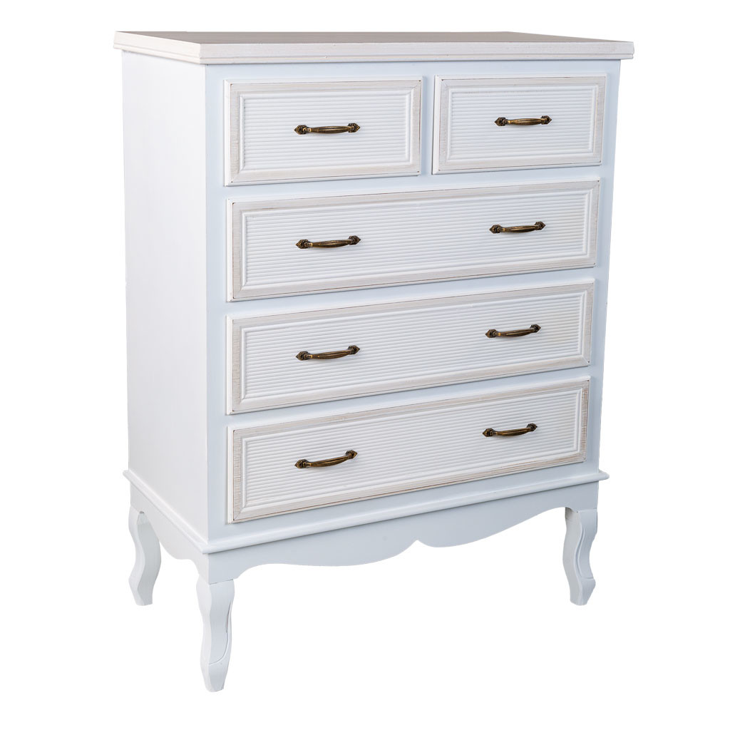 Cômoda de madeira branca 80x40x105