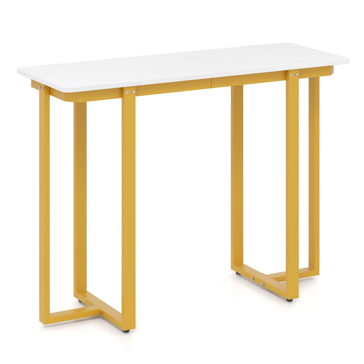 Mesa console de entrada em imitação mármore 107 x 40 x 79,5 cm design elega