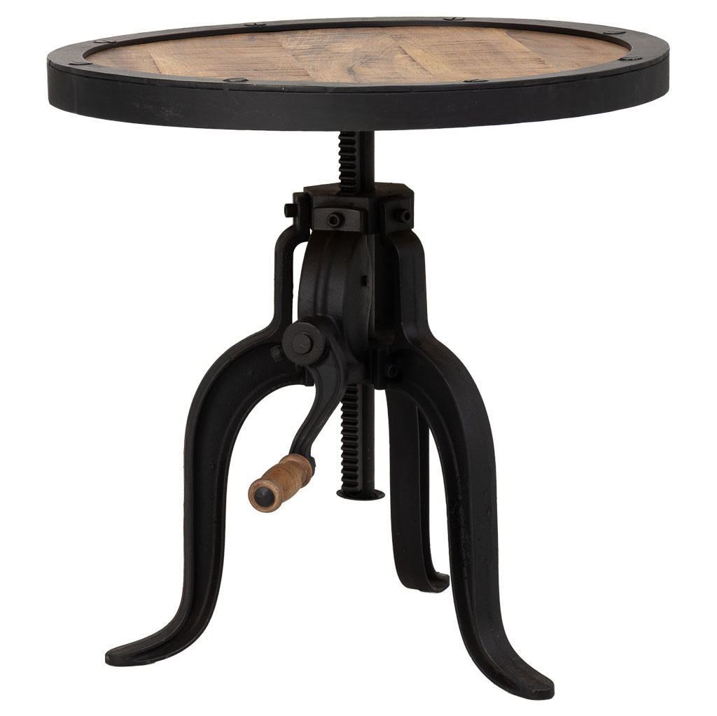 Mesa de apoio preta, d51x48h cm