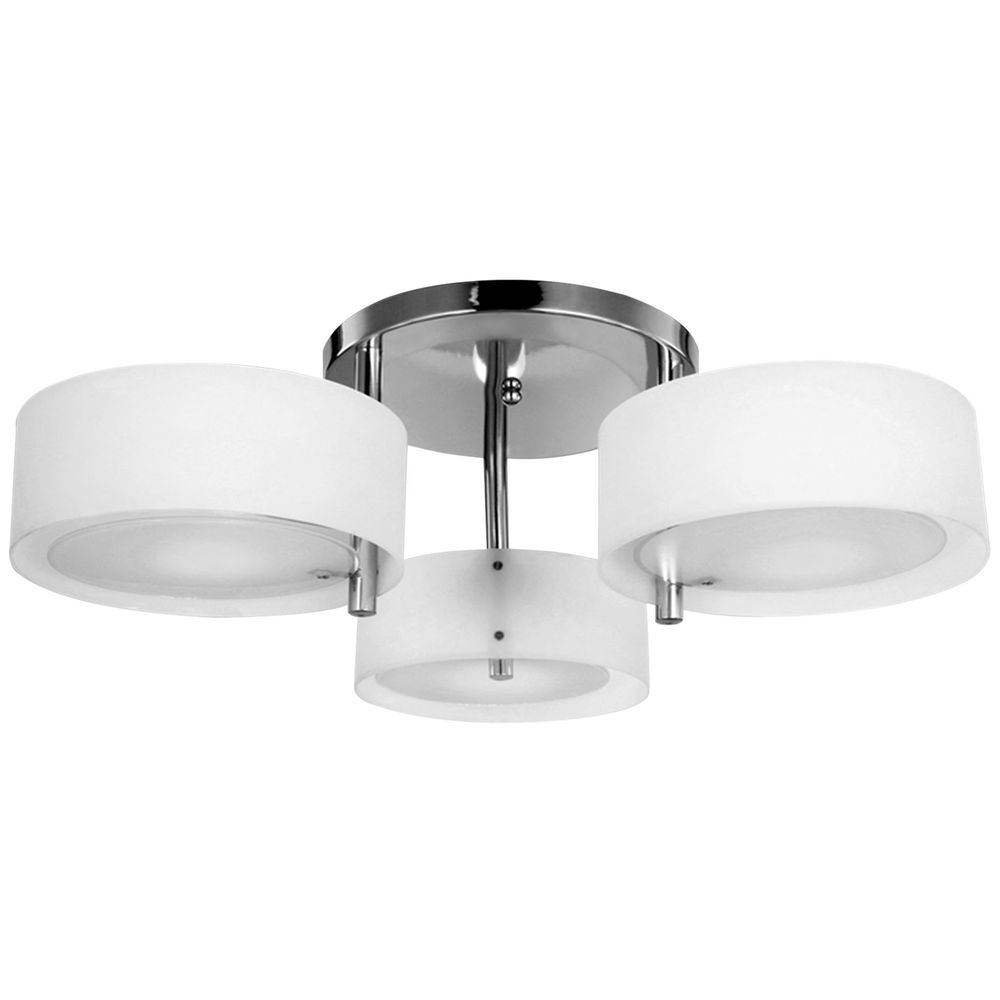 Candeeiro de teto ø64x20 cm metal e acrílico color blanco Homcom