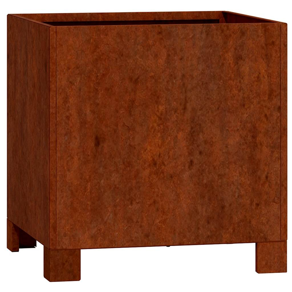 vidaXL jardinera con patas acero corten oxidado 30x30x30 cm