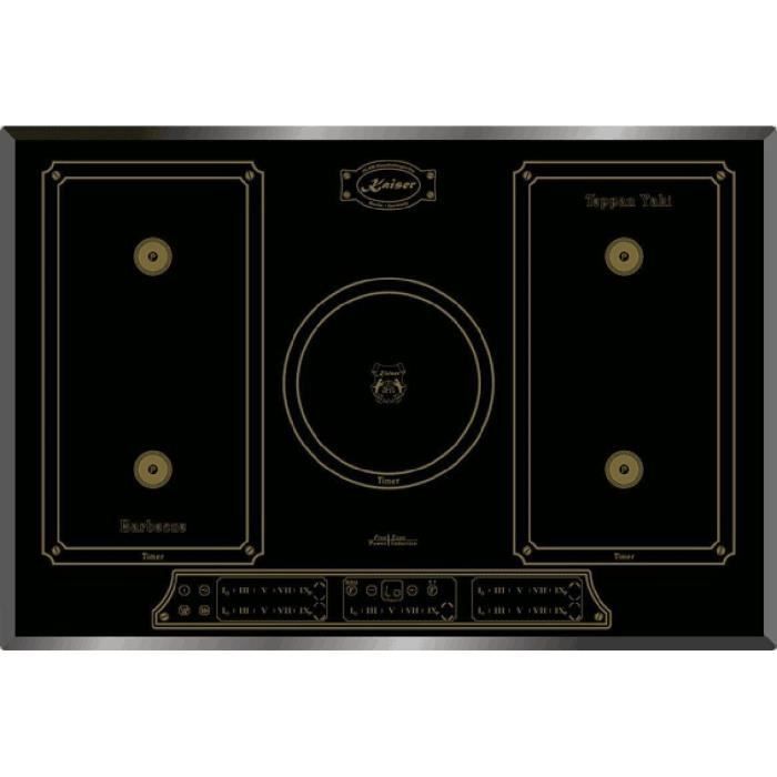 Placa de indução kaiser, cooktop de indução 77cm, zona livre, powerboost 4,