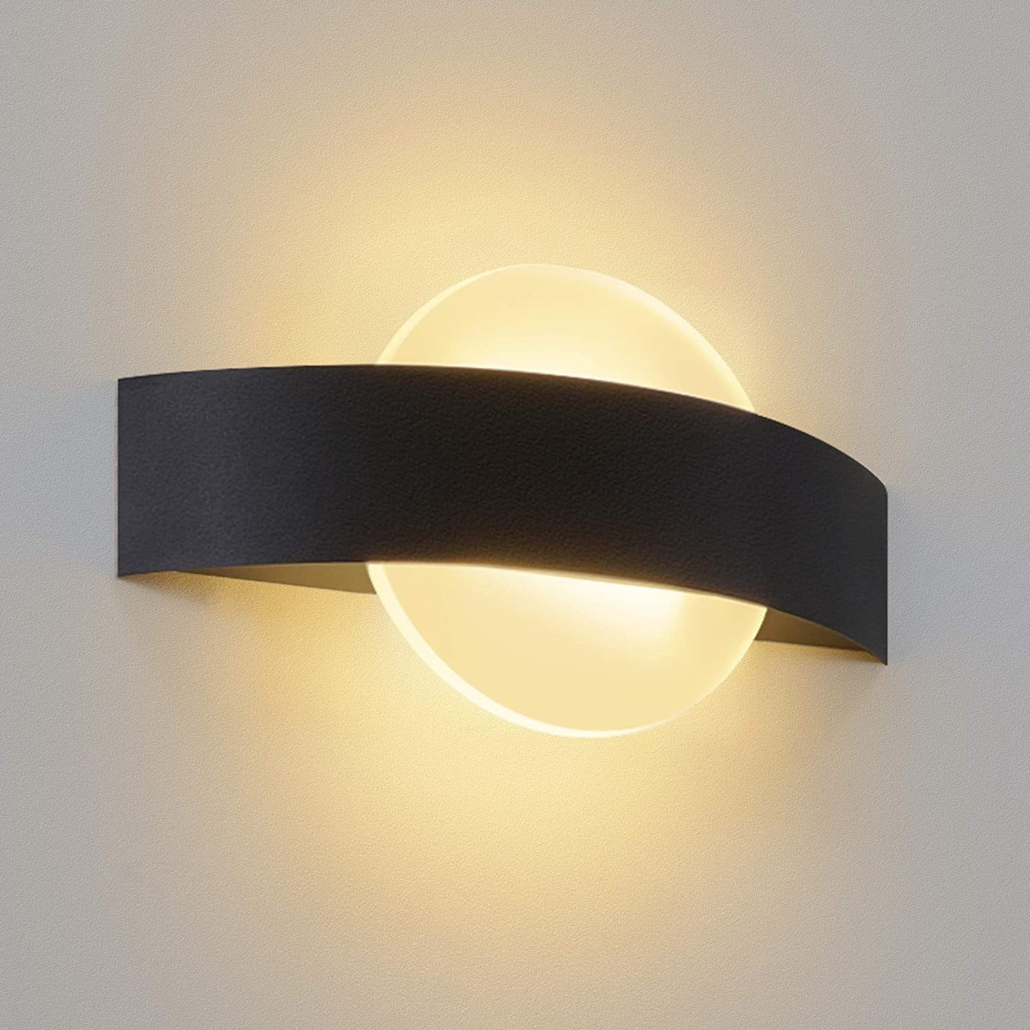 Nettlife aplique parede LED preto 24x13