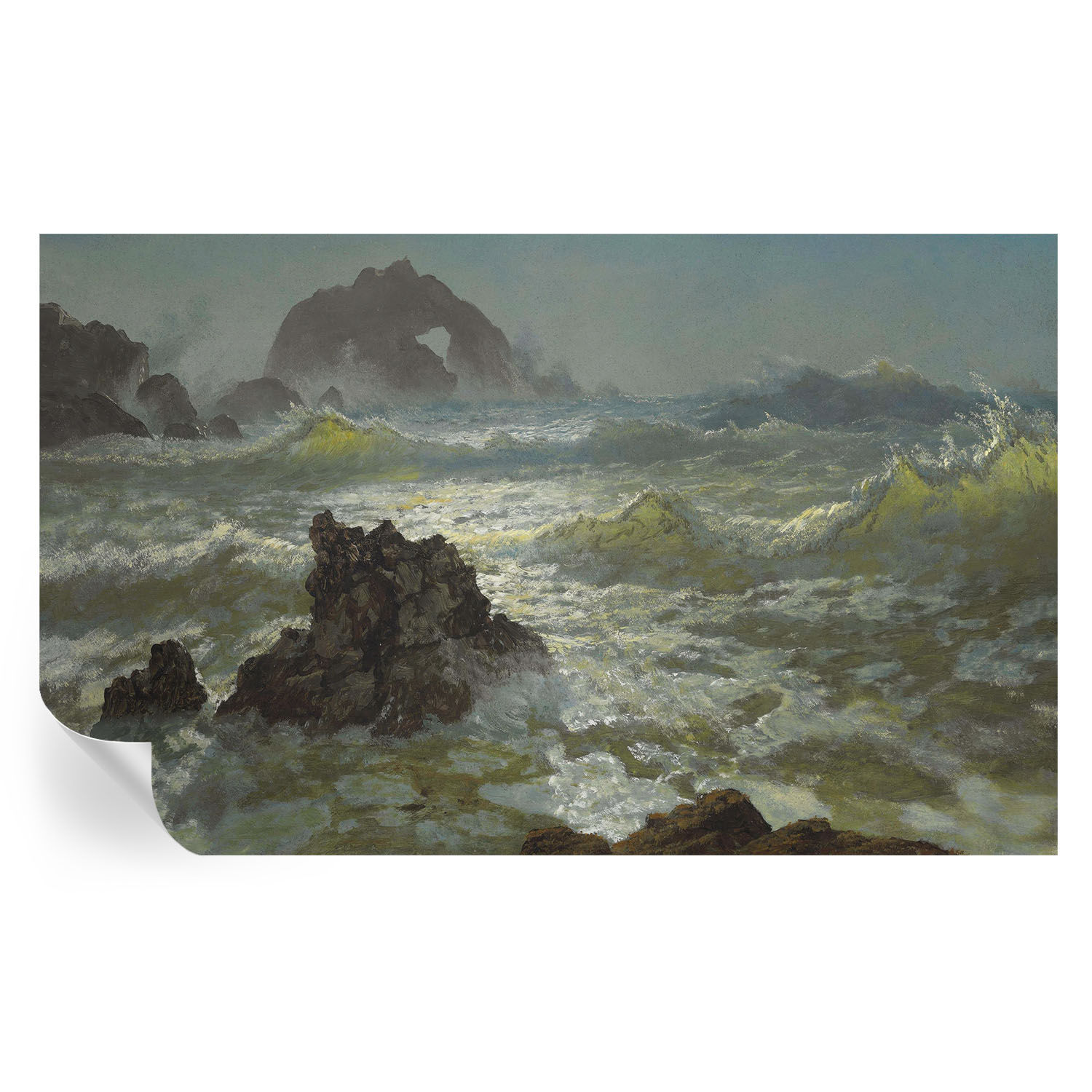 Papel de parede adesivo mar tempestuoso 416x254 tulup