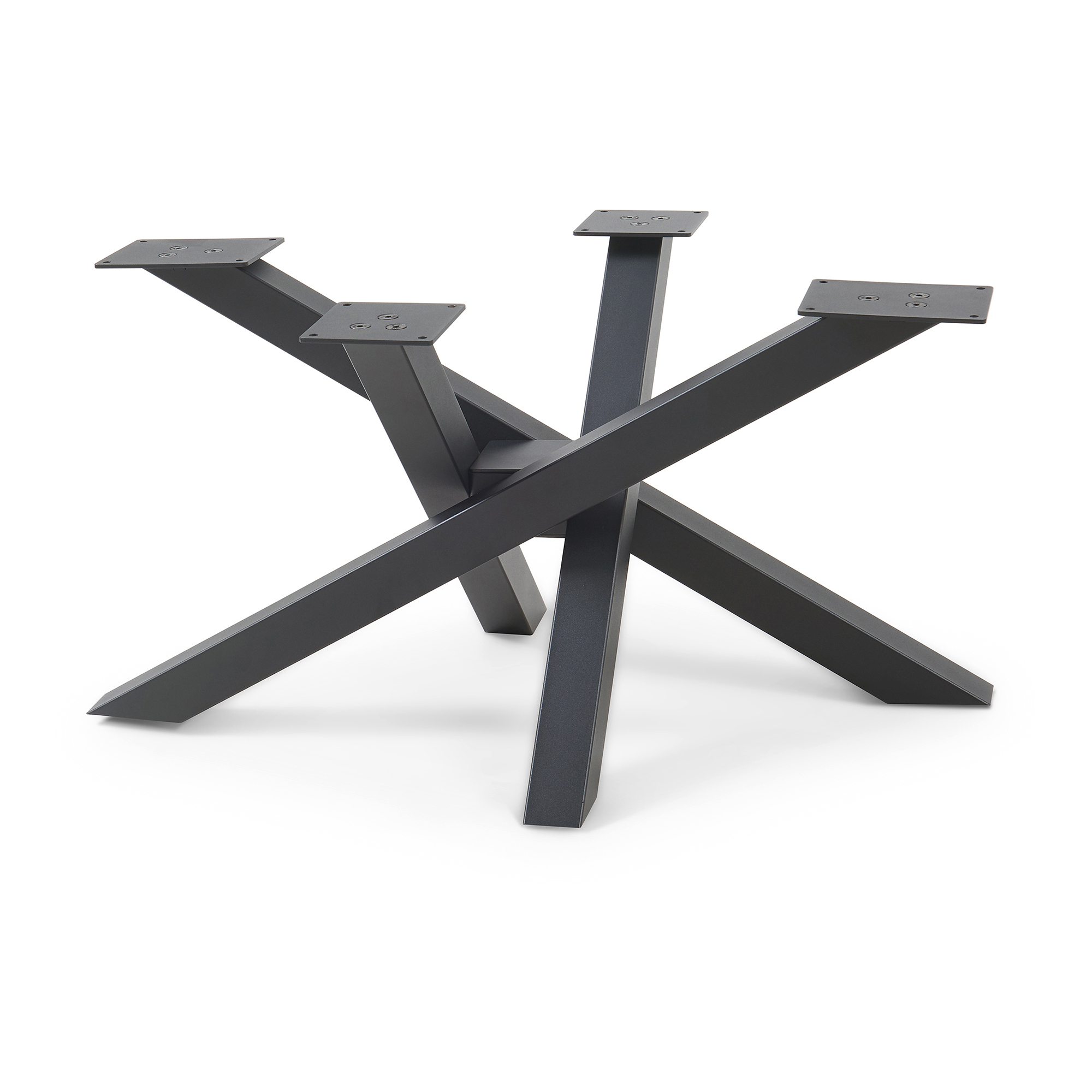 Estrutura de mesa umala forma de estrela aço 80x49x43 cm preto [en.casa]