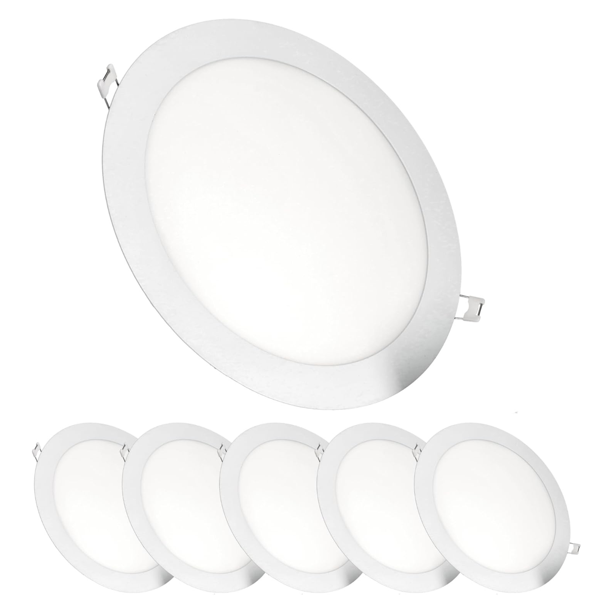 6x lâmpada embutida LED 18w, embutido , luz cct, furo 200-205 mm