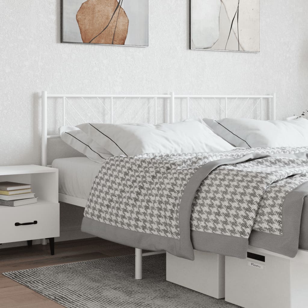 Cabeceira de cama 200 cm metal branco ptob9878