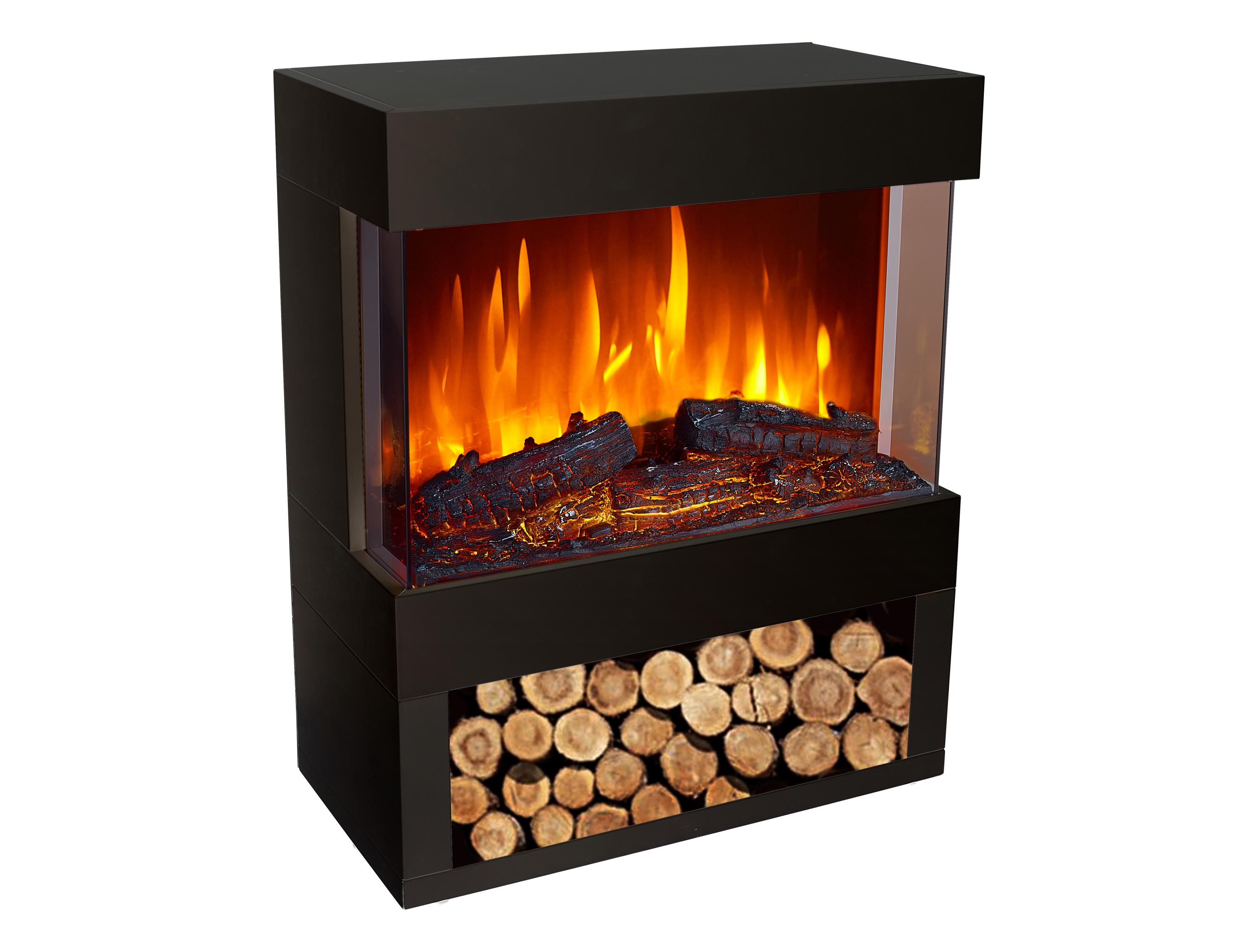 Fogão elétrico de interior com tubo decorativo