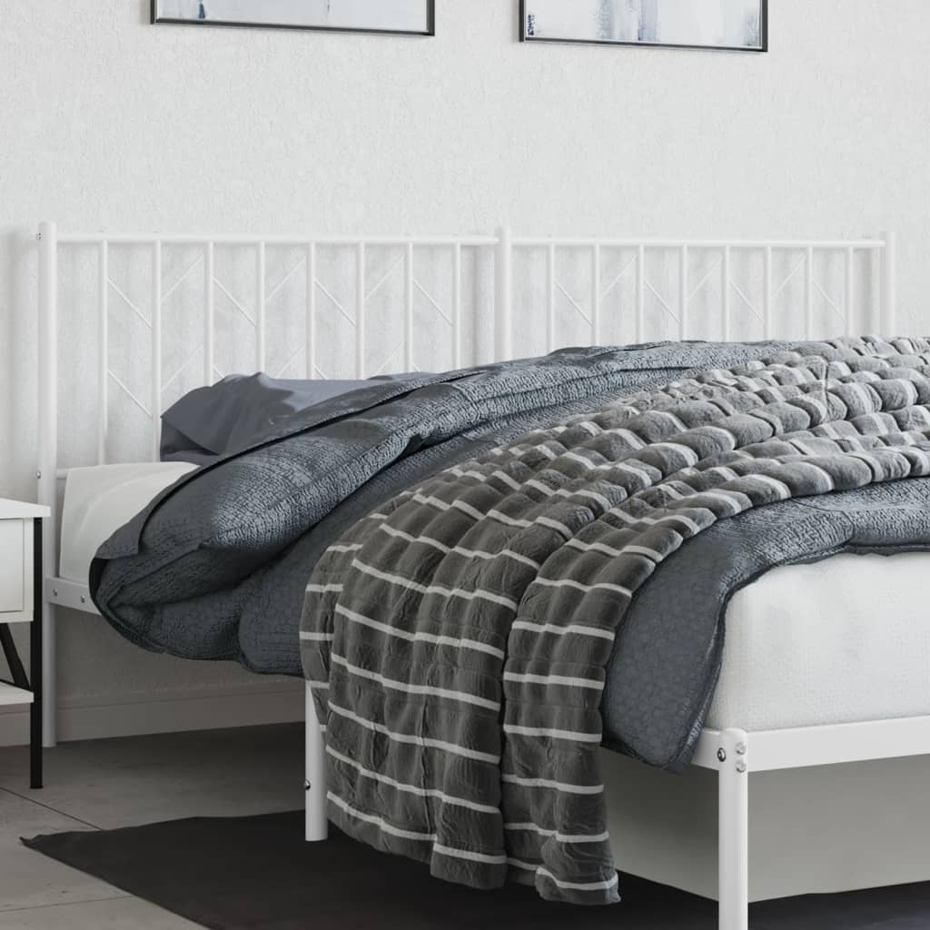 Cabeceira de cama 180 cm metal branco ptob1594