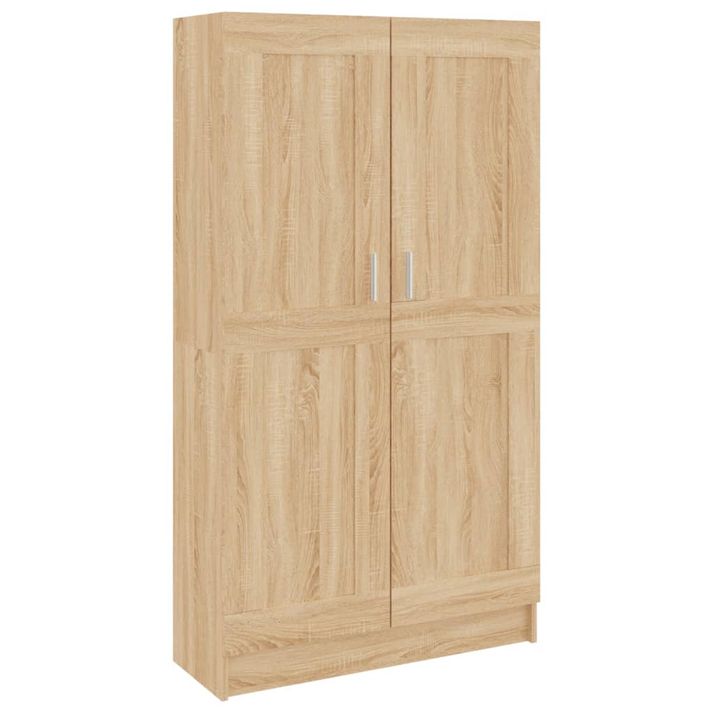 vidaXL armario de libros contrachapada color roble 82,5x30,5x150 cm