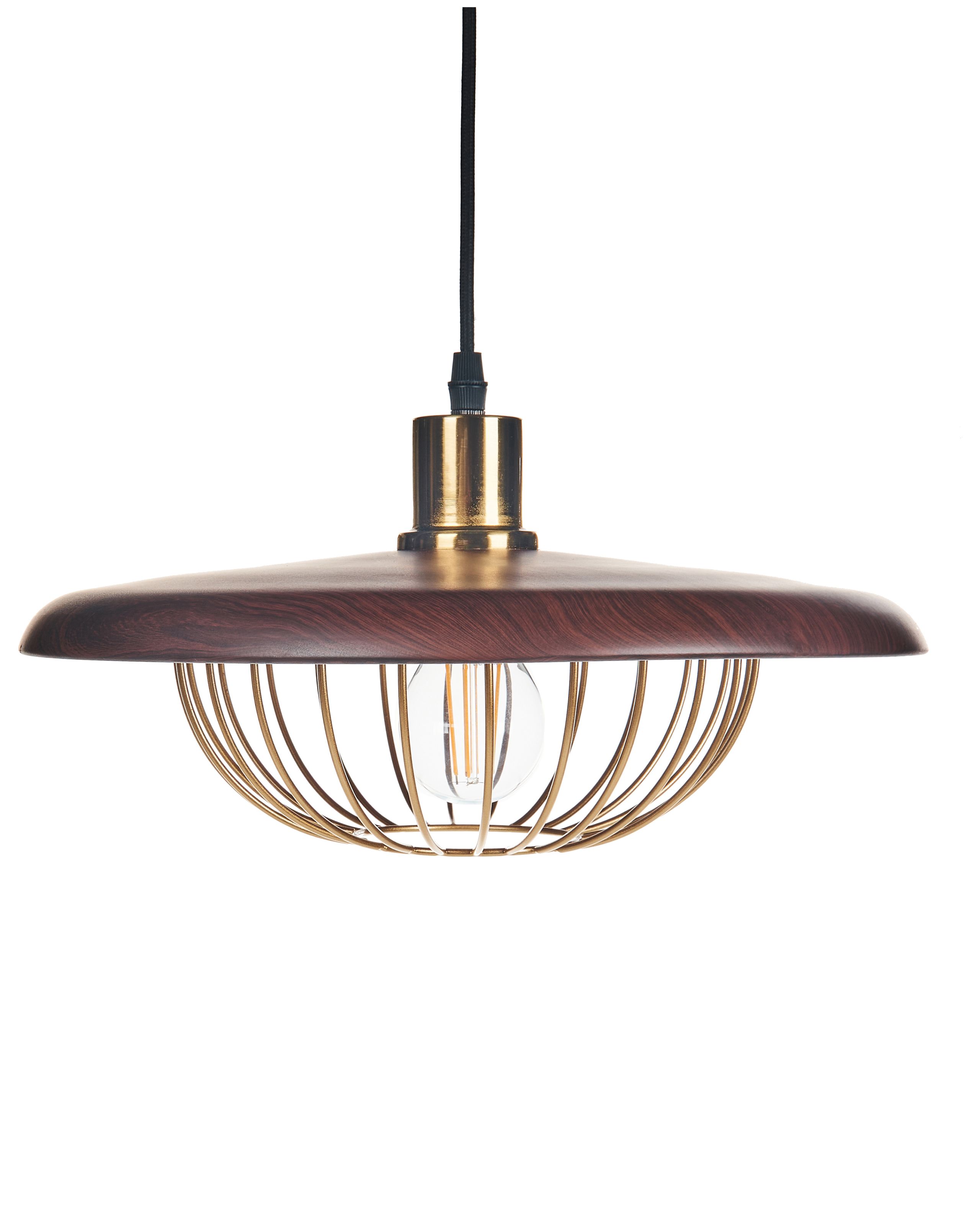 Candeeiro suspenso tordillo metal dourado