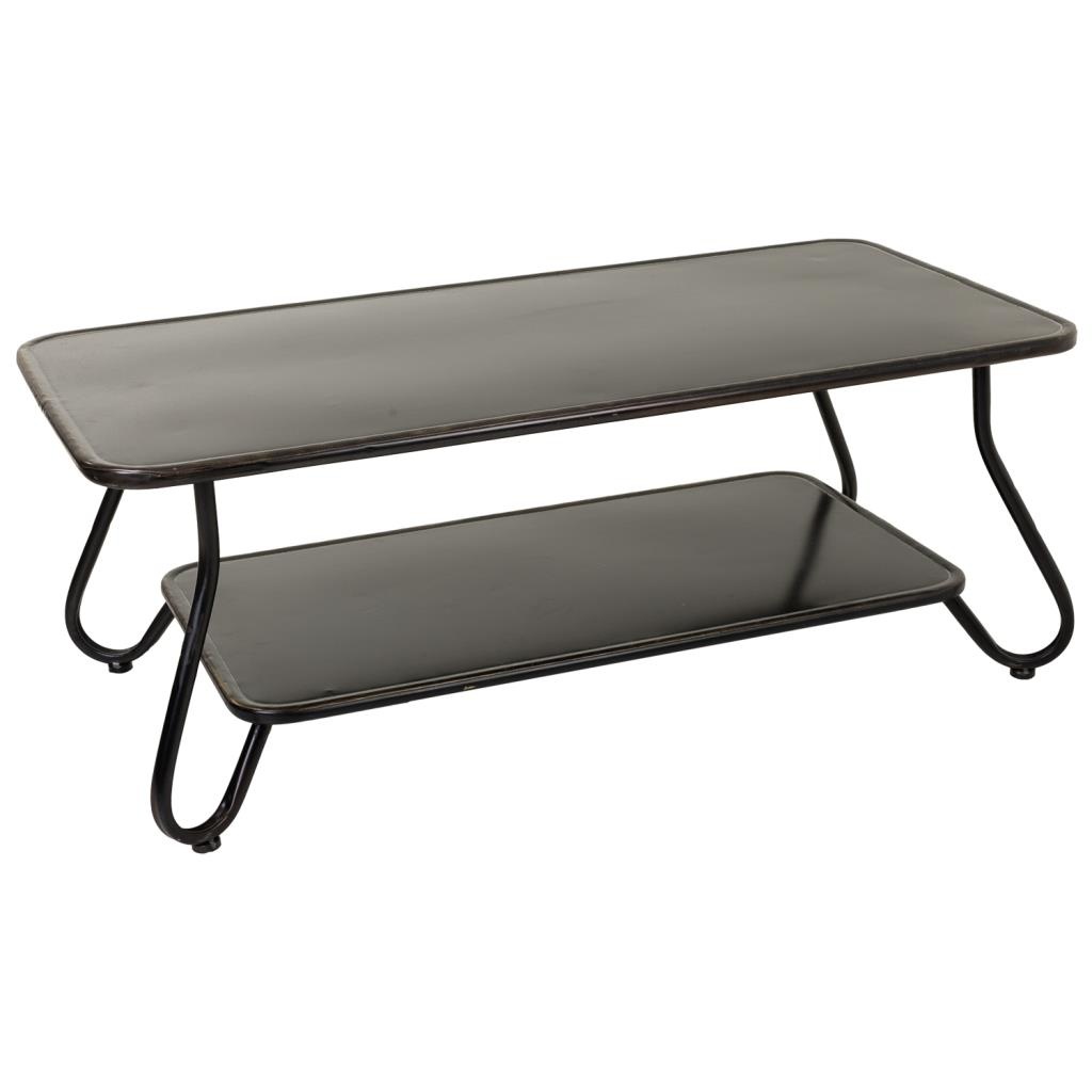 Mesa lateral de metal preto 120x60x46,5