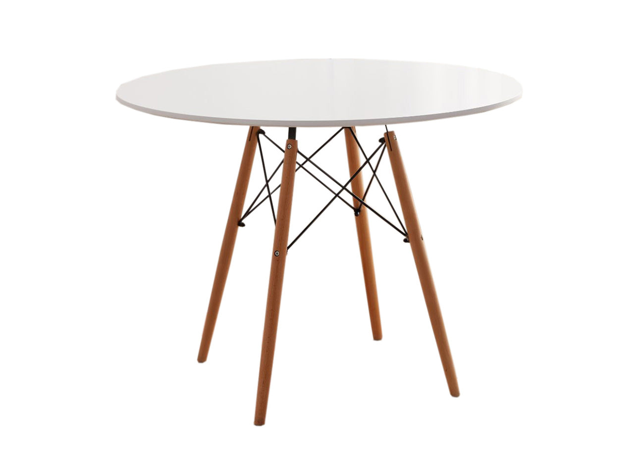 Mesa redonda nórdica 100cm. Sala de jantar ou cozinha branco