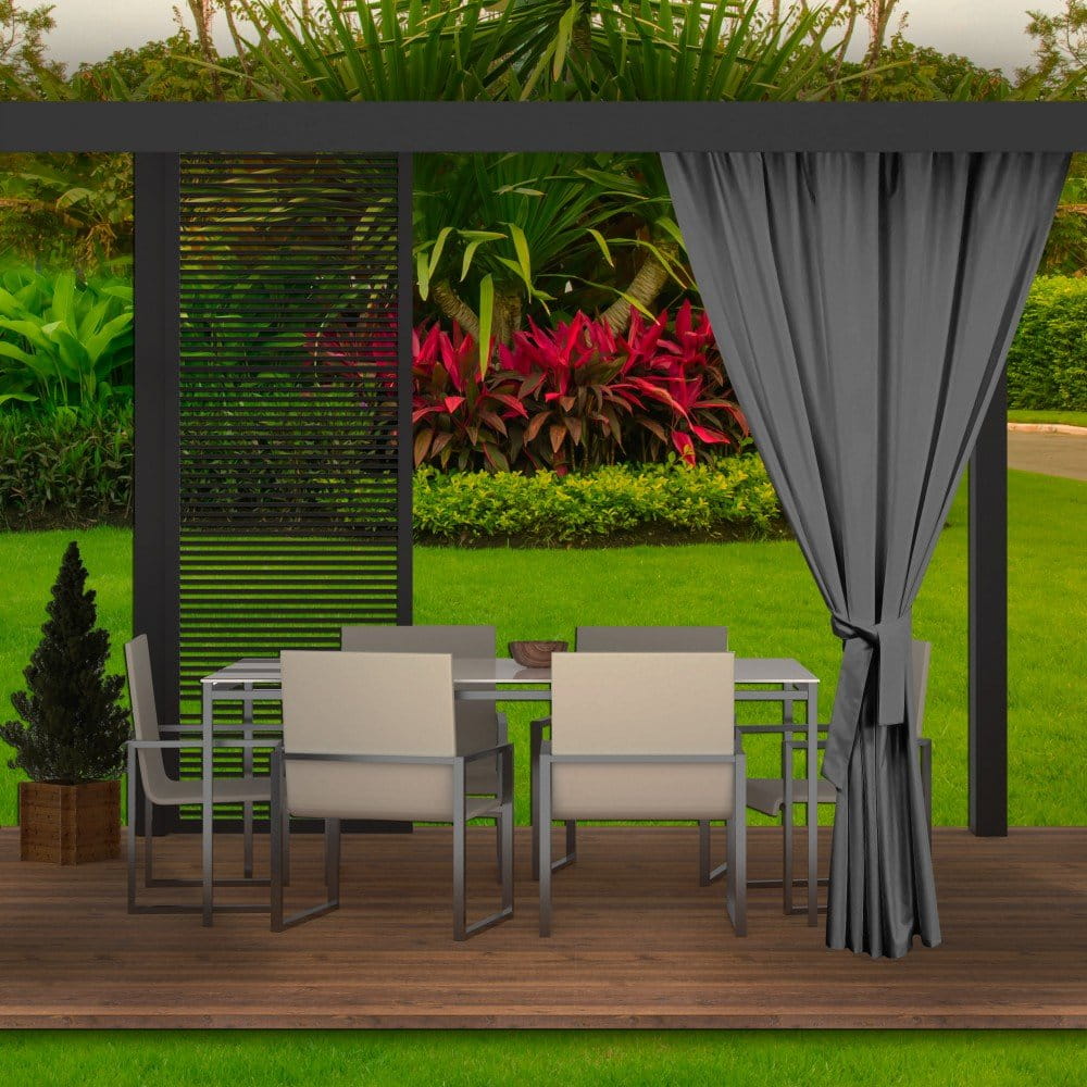 Cortinas para exteriores, cortinas de varanda, 1x155x200cm antracite