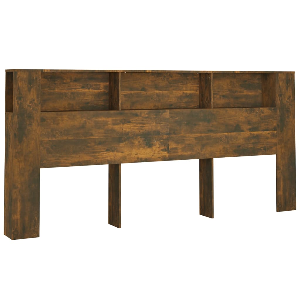 vidaXL mueble cabecero color roble ahumado 220x18,5x104,5 cm
