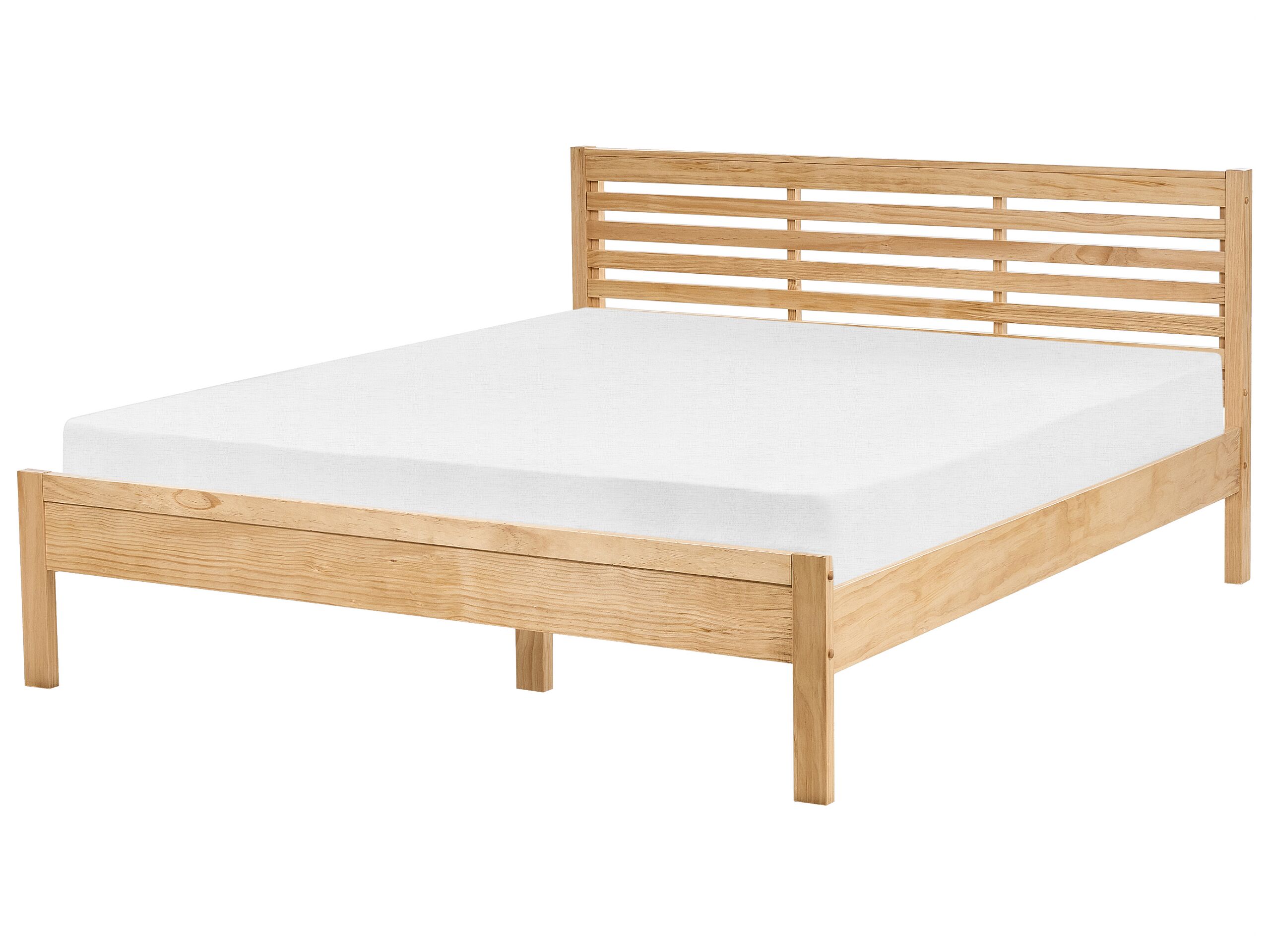 Cama madeira de pinho carnac 160 x 200 cm castanho claro