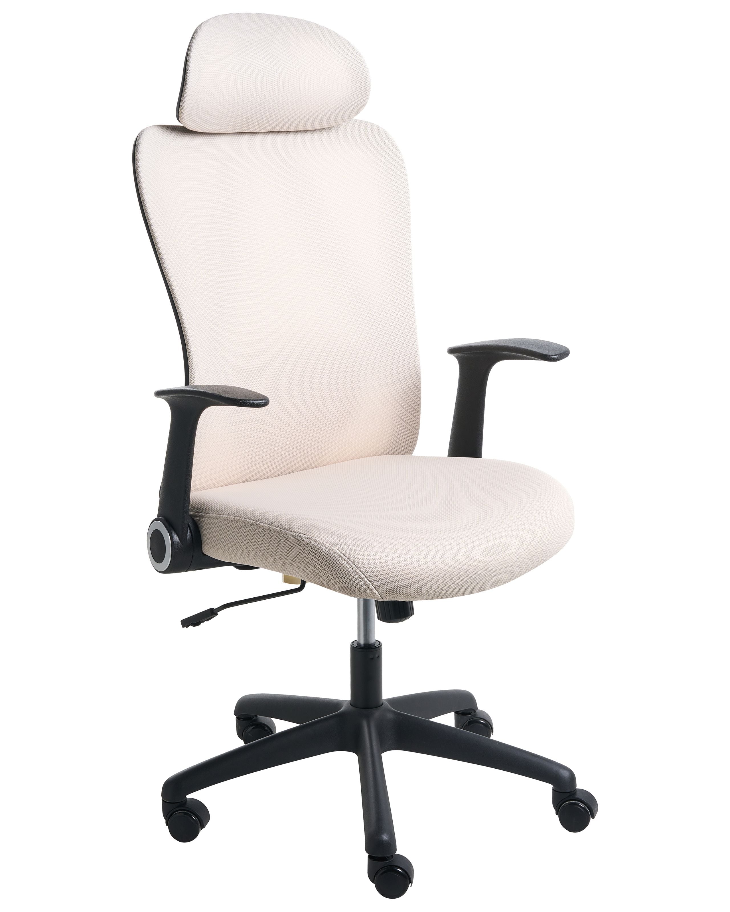 Cadeira de escritório zyven tecido creme