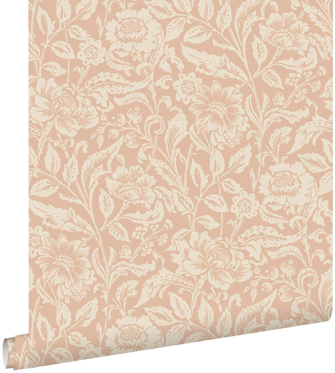 Estahome papel de parede flores vintage rosa terracota 53 cm x 10.05 m
