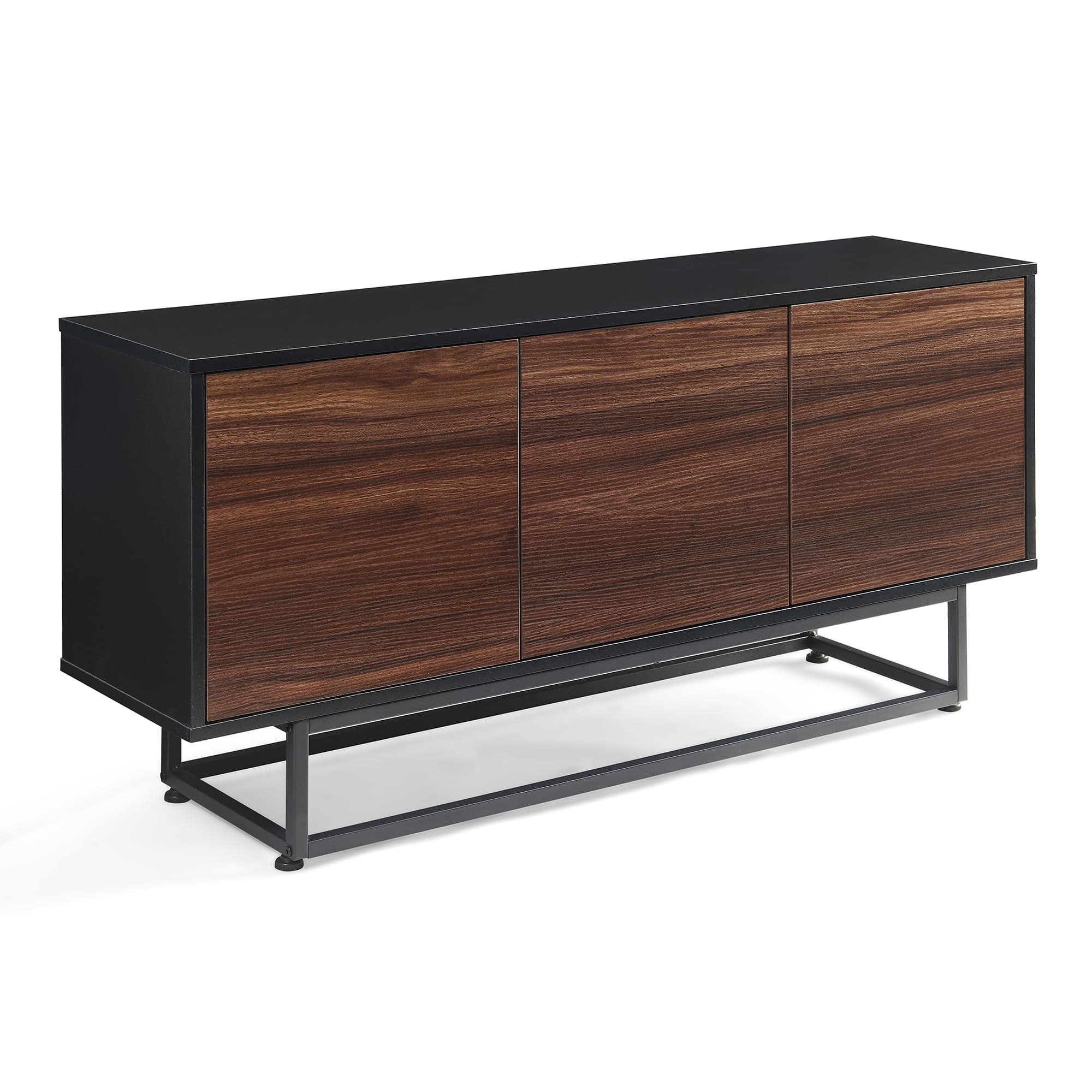 Armário baixo boxholm com 3 portas 120x30x55 cm nogueira [en.casa]