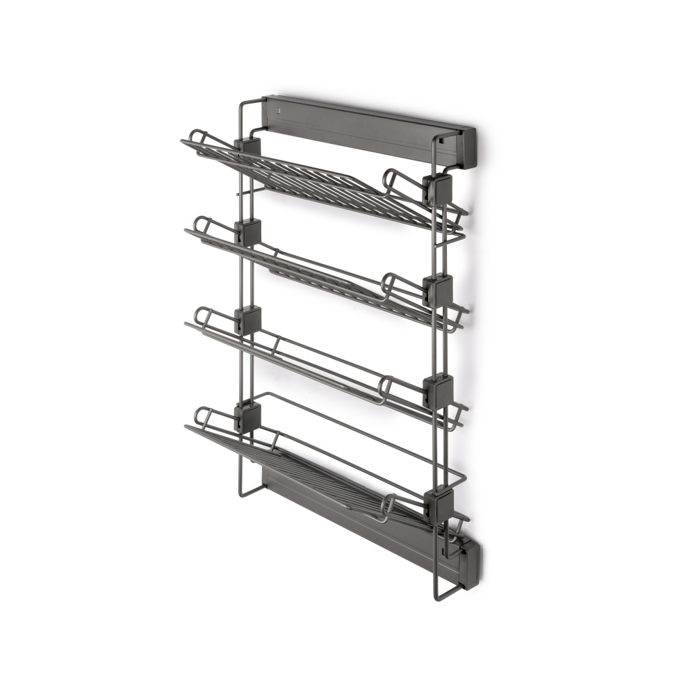 Emuca sapateira lateral extraível para roupeiros e closets quartz,