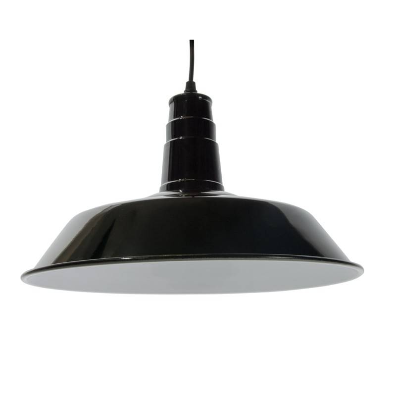 Luminária teto preto estilo industrial diâmetro 36cm E27