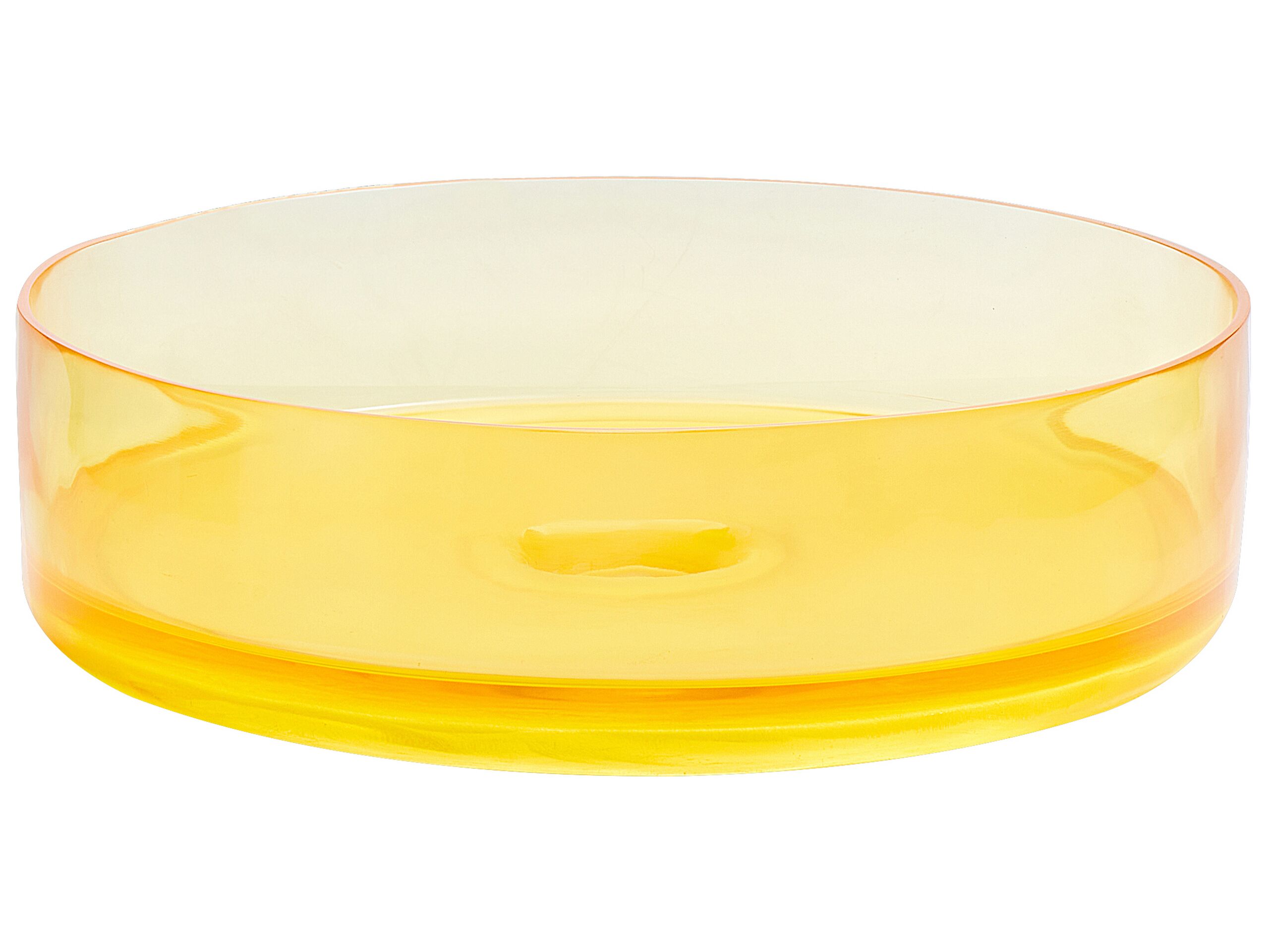 Lavatório de bancada tolosa ⌀ 36 cm superfície sólida amarelo