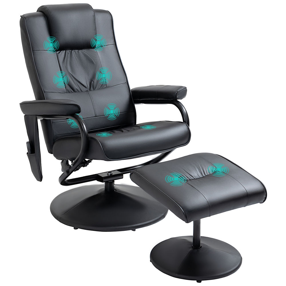 Poltrona de massagem elétrica 77x84x95 cm pu e aço Homcom, casa - poltronas