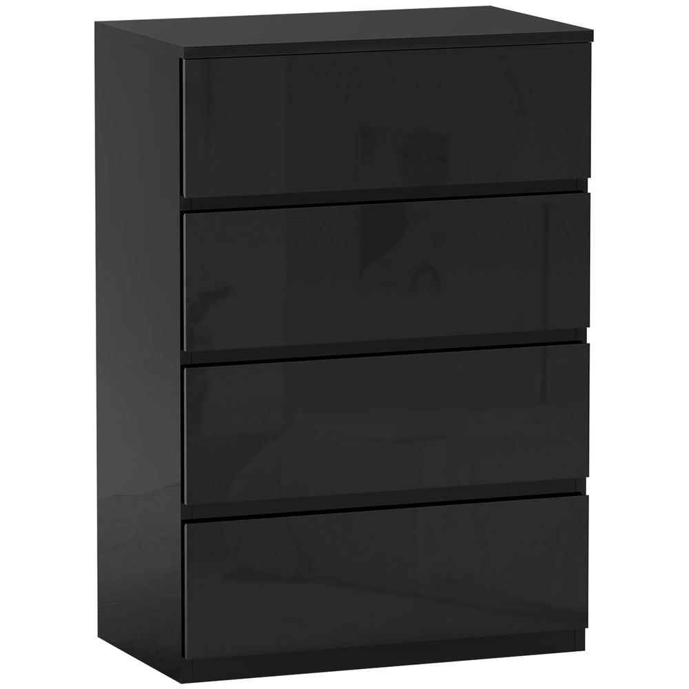 Cómoda com 4 gaveta 55x34x80 cm Homcom, casa - móveis de armazenamento