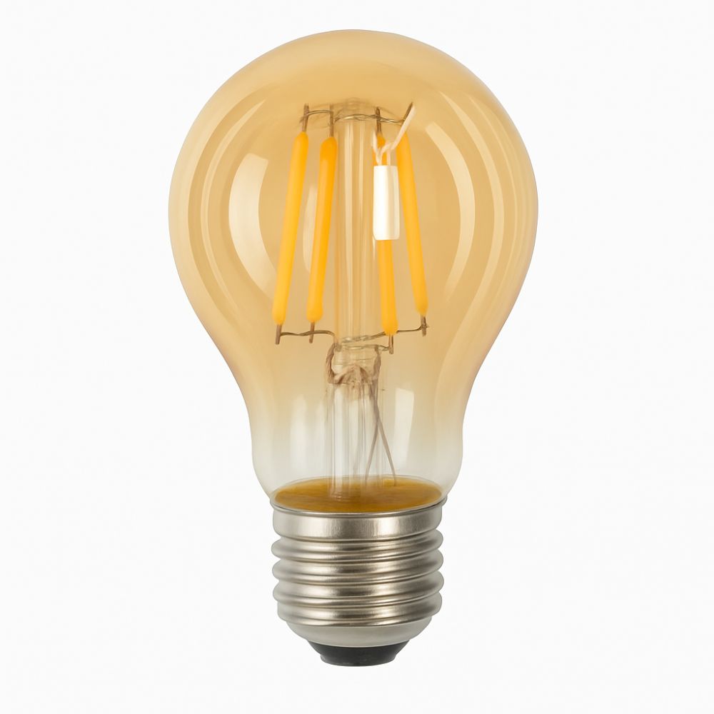 Lâmpada LED a60 E27 filamento 4w 460lm. Luz quente 2700k