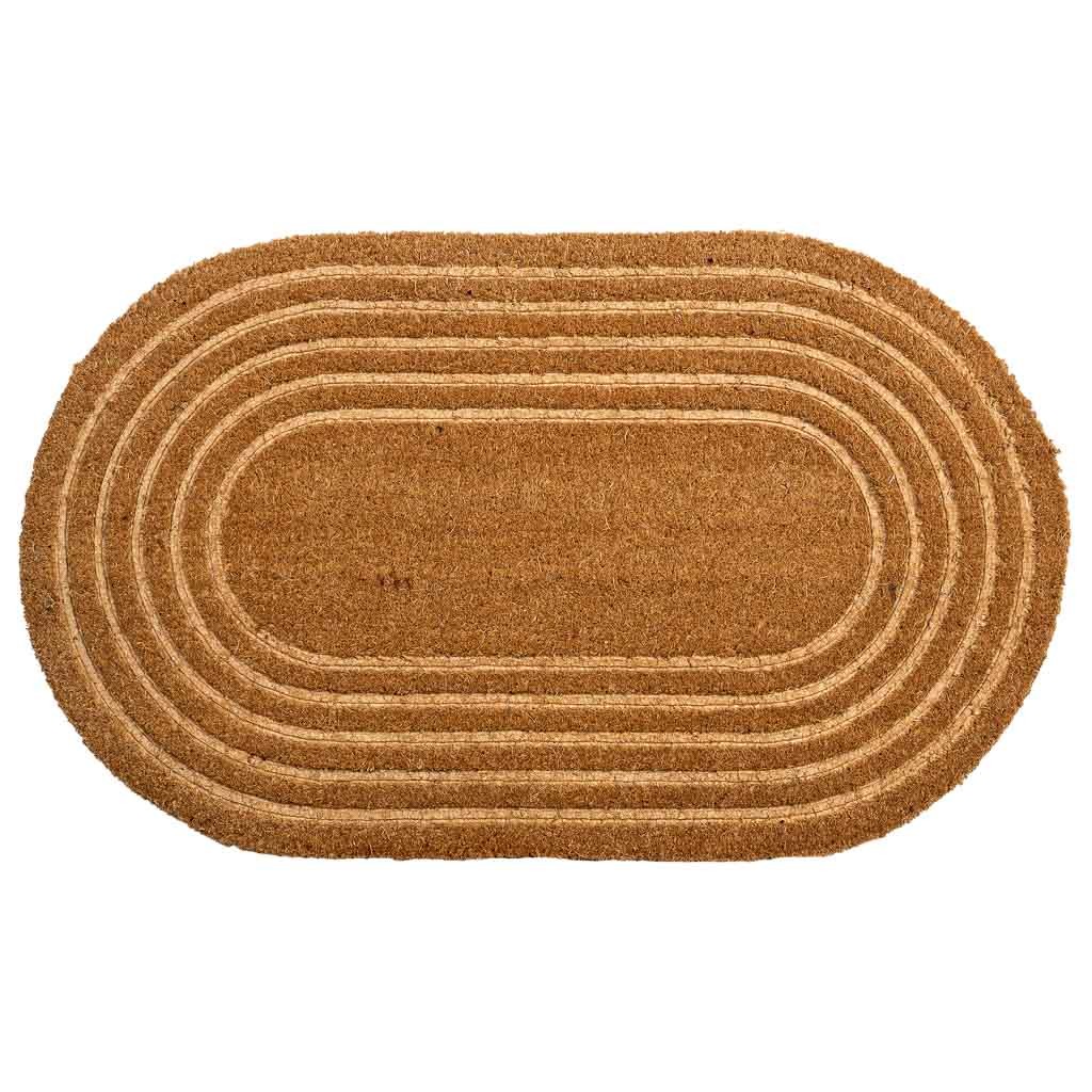 Capacho de fibra prensada marrom 75x45
