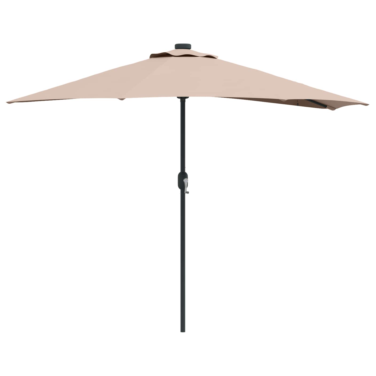 Helloshop26 - guarda-sol de jardim dobrável - LED solar - 294 cm