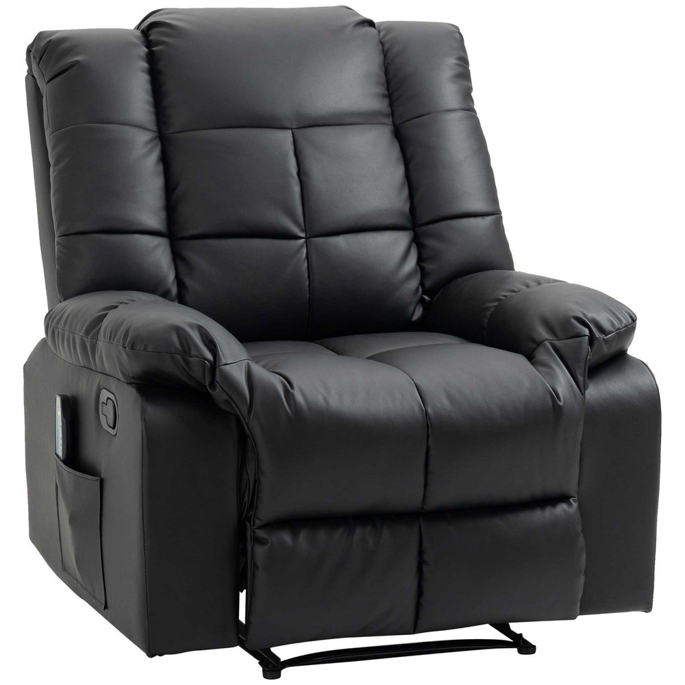 Poltrona reclinável 94x99x99 cm couro sintético Homcom, casa - poltronas