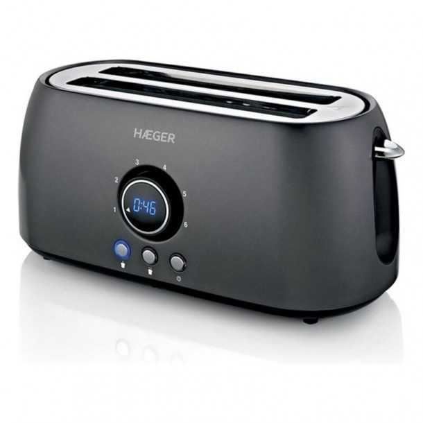 Torradeira - hAEGer - future plus - 1400 w - 2 fatias - preta