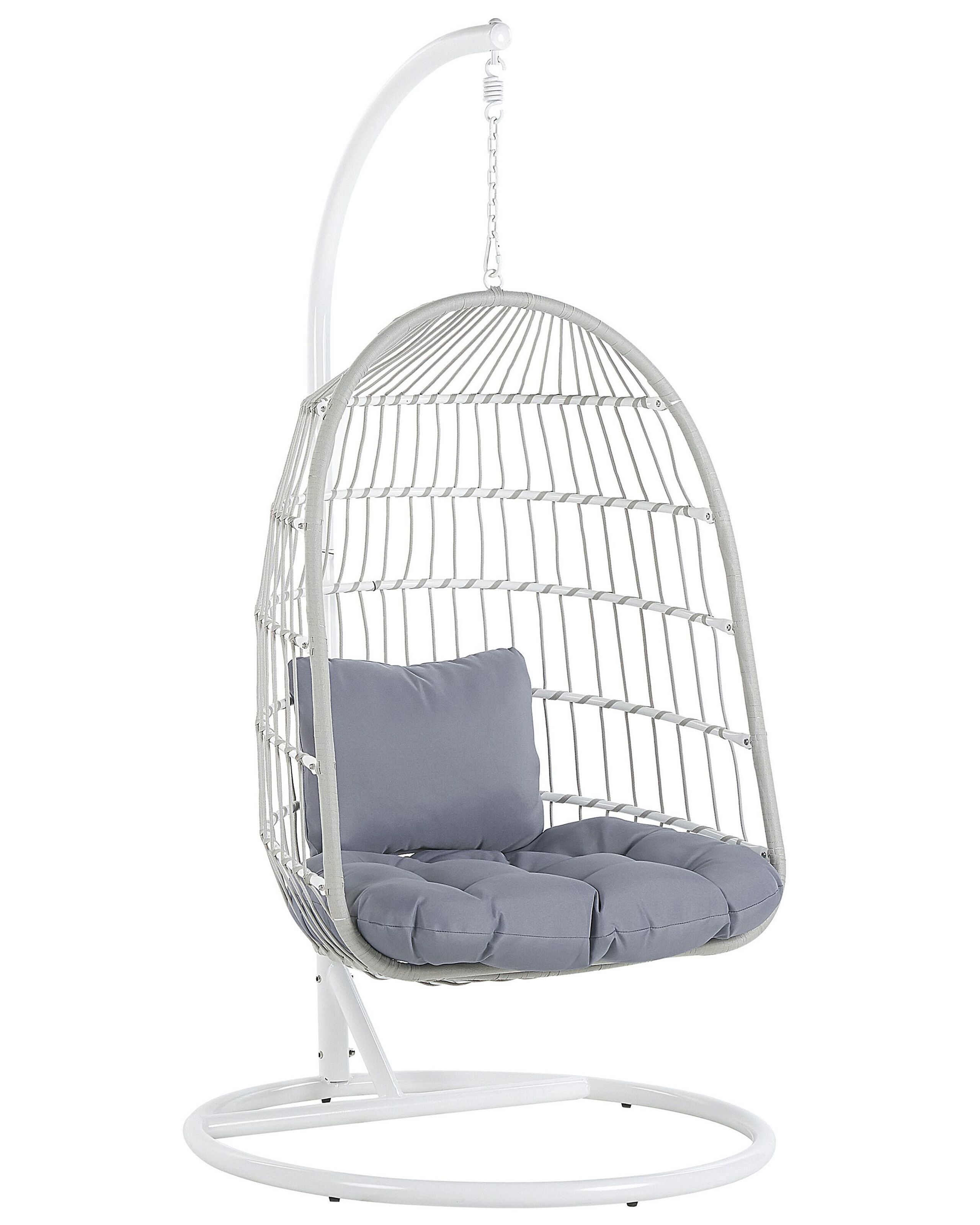 Cadeira suspensa com suporte allera metal branco