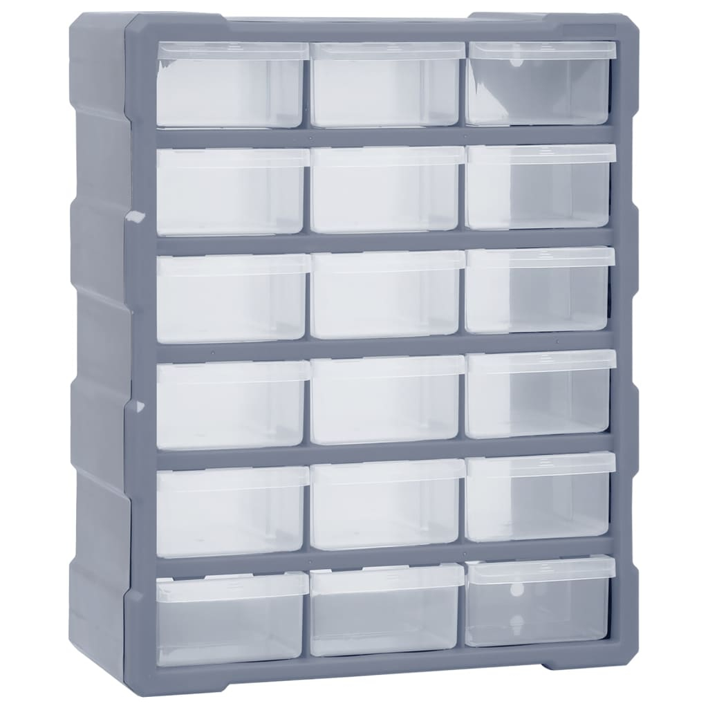 Organizador multi-gavetas vidaxl com 18 gavetas intermediárias 38x16x47 cm