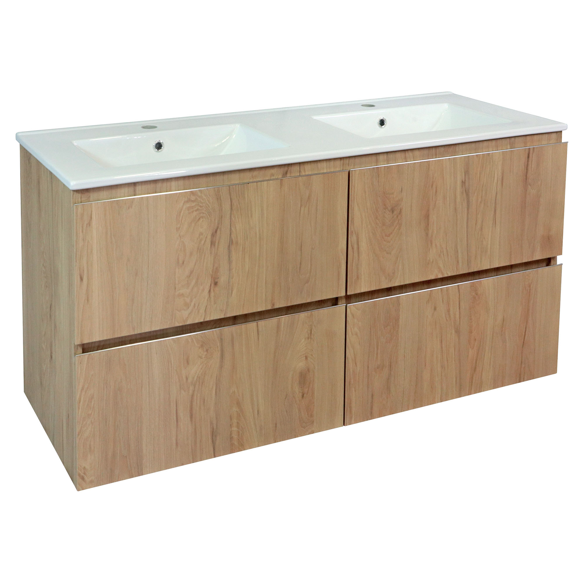 Trendy móvel de parede com 4 gavetas - 120cm - em madeira - lavatório