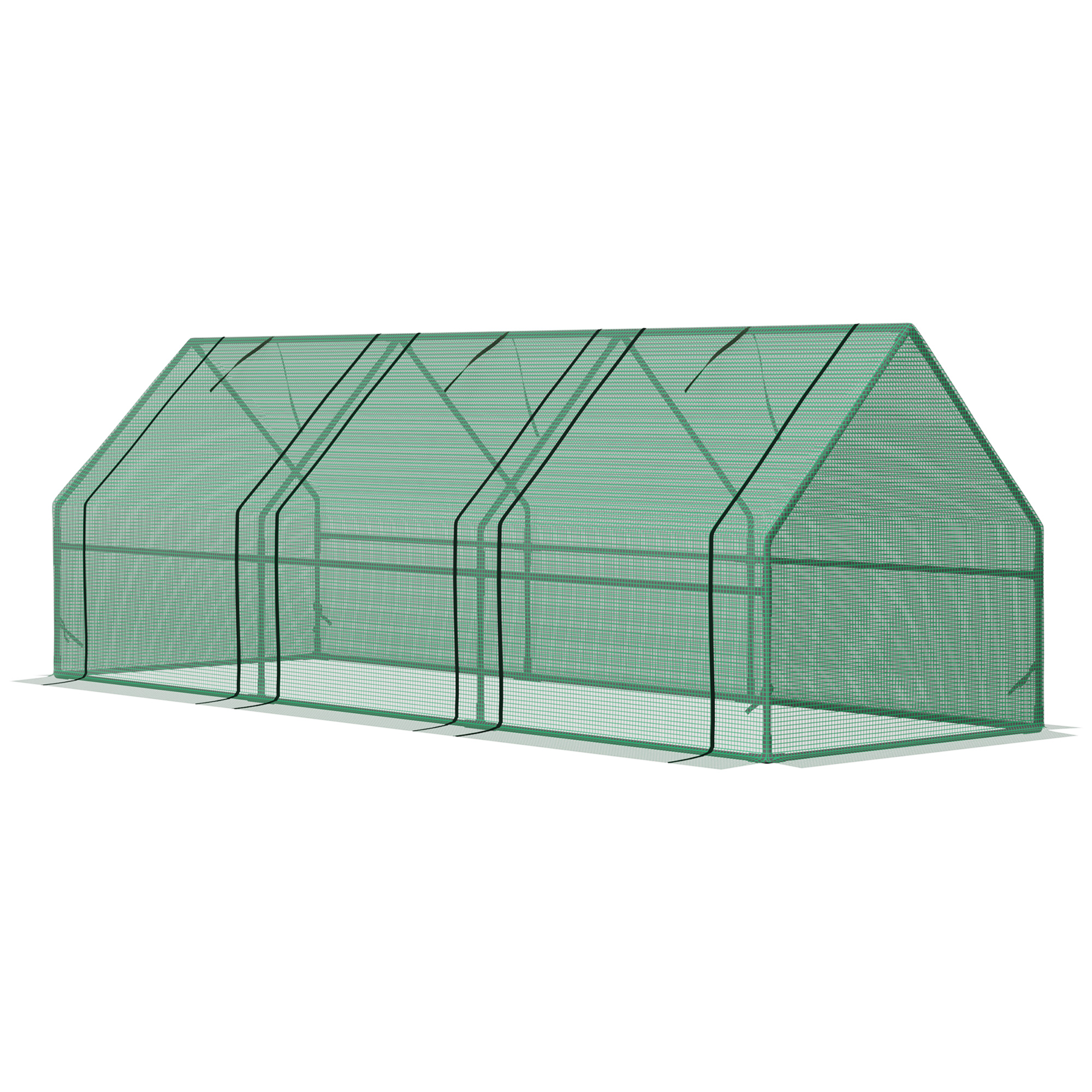 Miniestufa de jardim em pe verde 270x90x90 cm