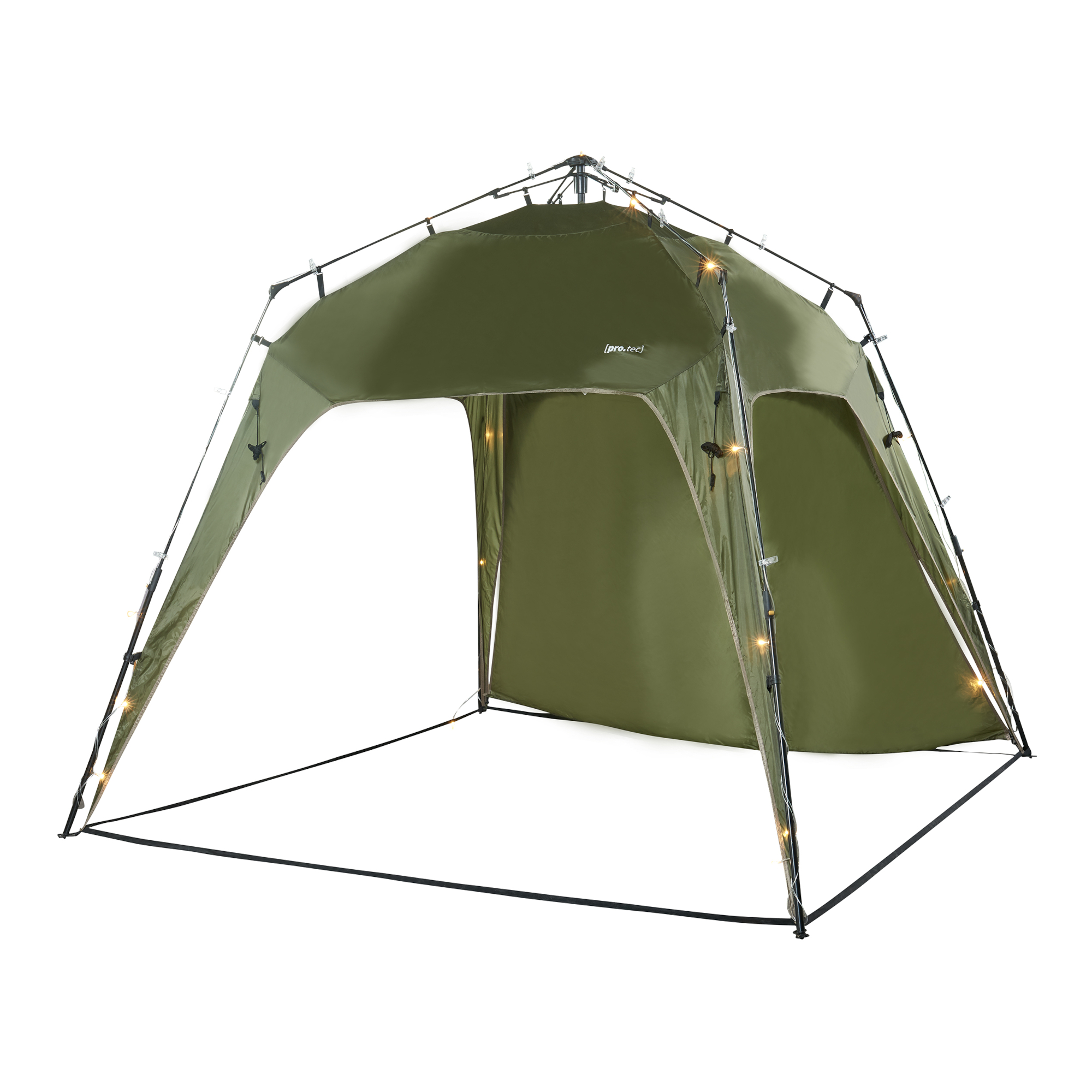 Barendrecht gazebo de jardim LED com módulo solar 250x250x190 cm - verde