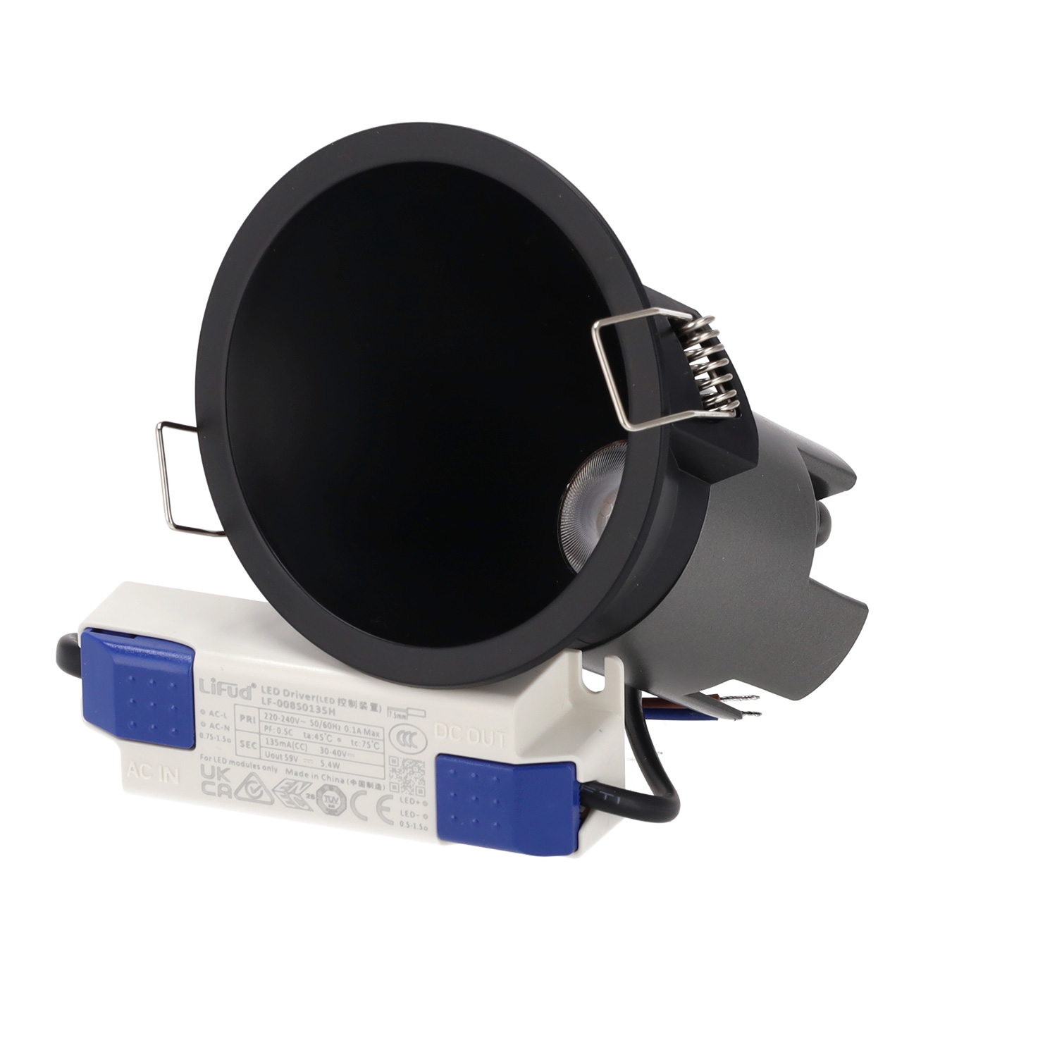 Luminária de embutir LED 6w 90lm/w ugr<15 cri>95 2700ºk 50.000h