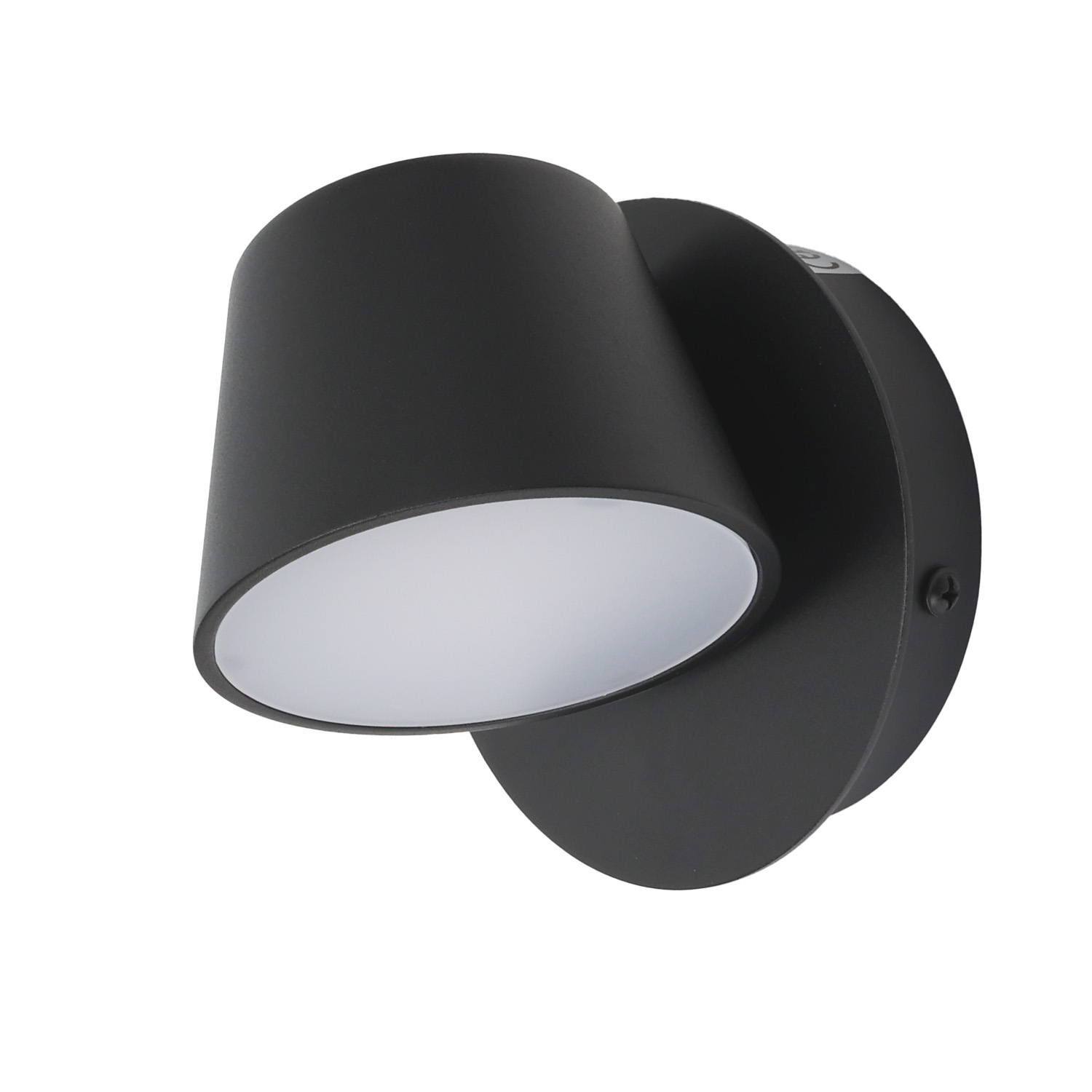 Aplique LED alumínio negro 6w moderno nórdico, foco orientável
