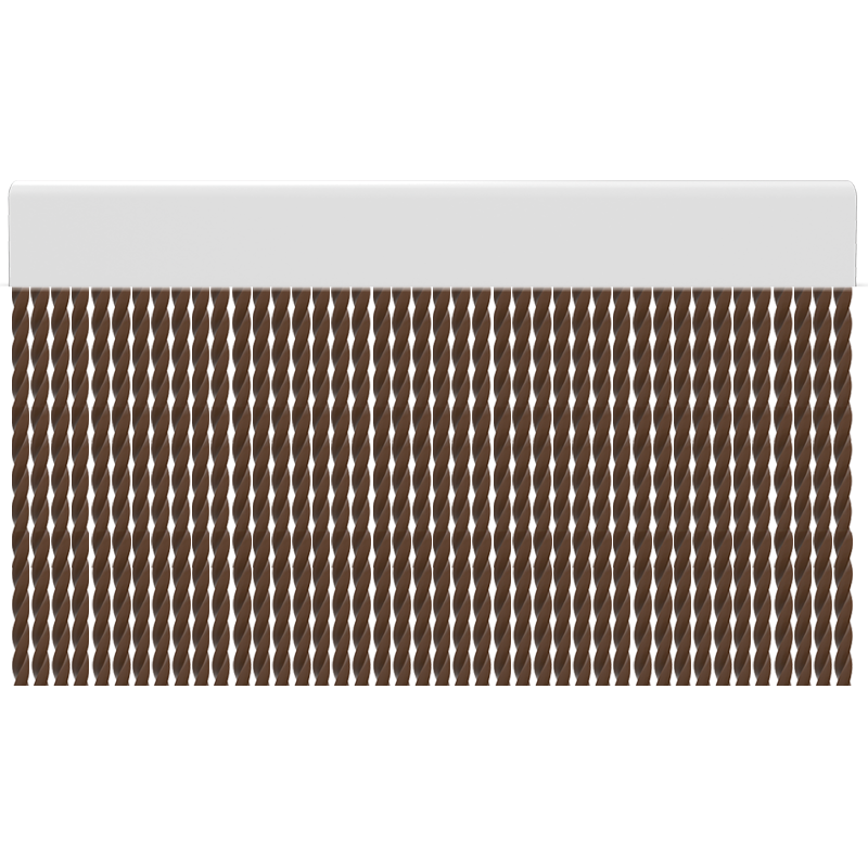 Tubo de cortina de porta PVC marrom / 90 x 210