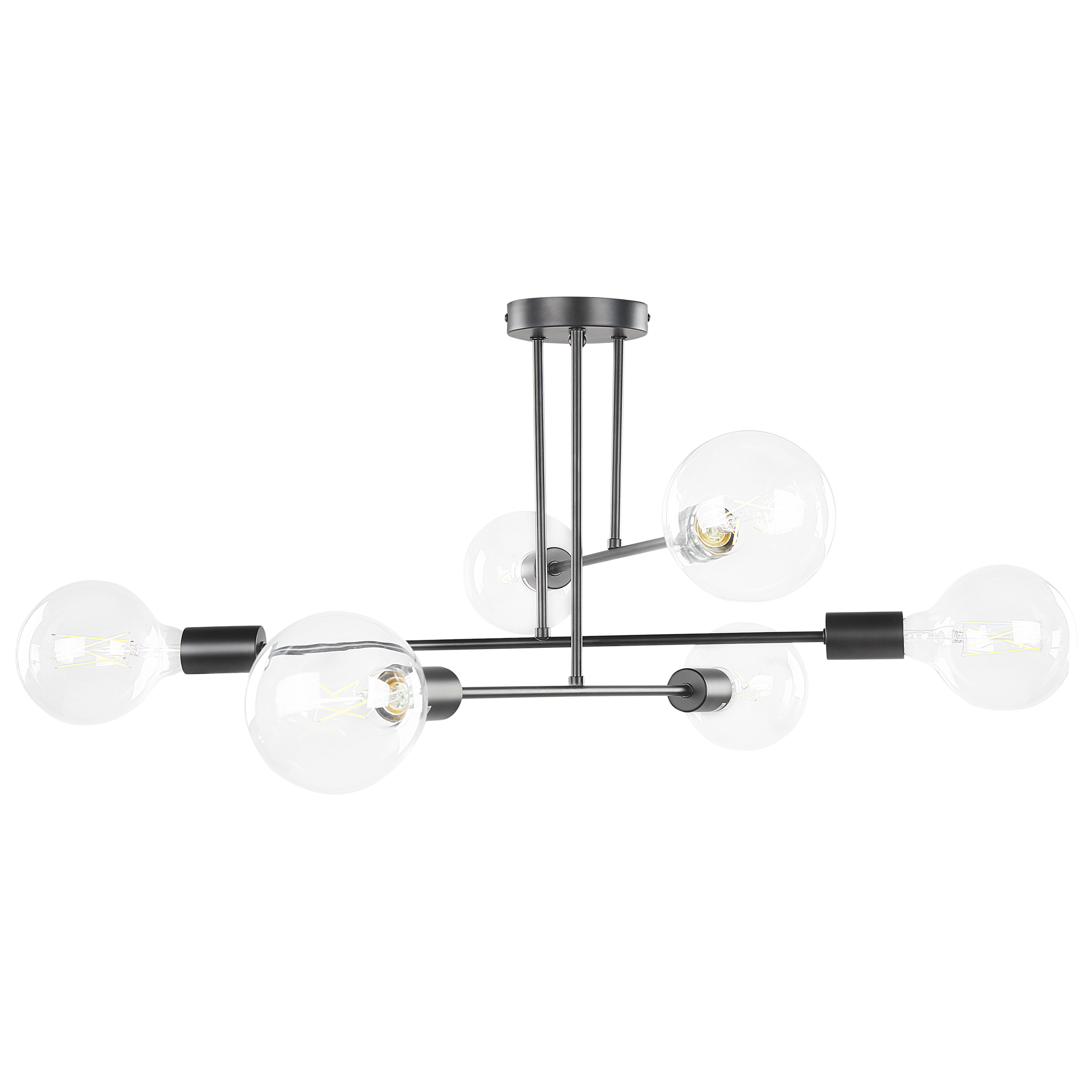 Candeeiro de teto kidane metal preto