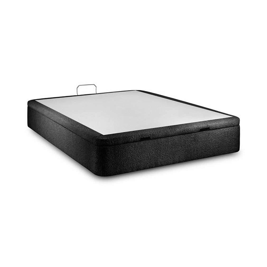Sommier rebatível com arrumação ascot black 200 x 200 cm altura 35 cm