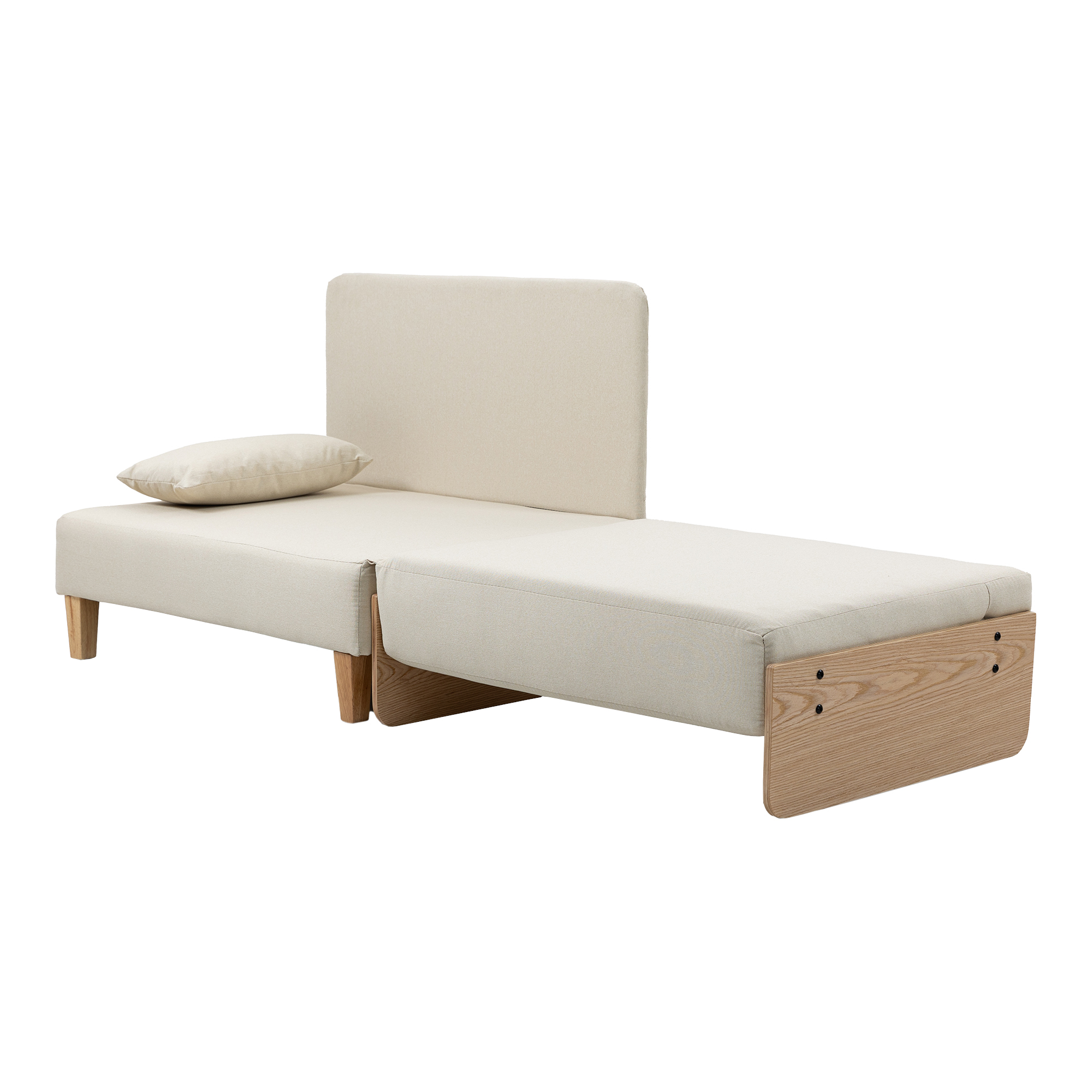 Sofá-cama de 1 lugar seinlus 81x88x68 cm bege [en.casa]