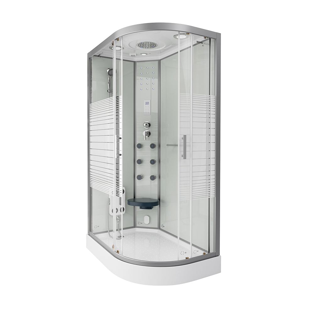 Ducha de vapor white pearl con cascada 120 x 80 cm – derecha